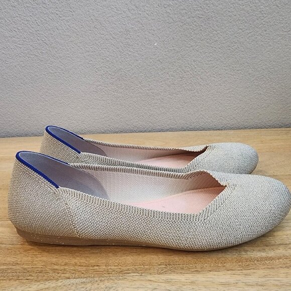 Rothy's Shoes - Rothy's Shoes Womens Size 12 Beige Point Flats Sustainable Washable Comfort